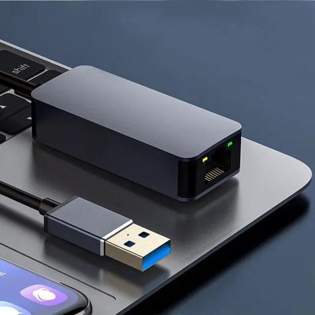 Alt view image 3 of 6 - USB to 2.5G external wired aluminum case driver-free 2500M aluminum case type-C gigabit/100M network card