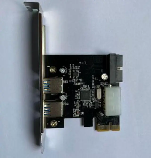 Alt view image 2 of 5 - Desktop computer motherboard USB 3.0 expansion card, 20-pin front interface, PCI-e to USB 3.0 expansion card
