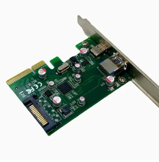 Alt view image 2 of 4 - PCIE to TypeC3.1 + USB3.1 Expansion Card for Desktop Computers - PCI-E Adapter - Manufacturer Direct Supply - ASM1142