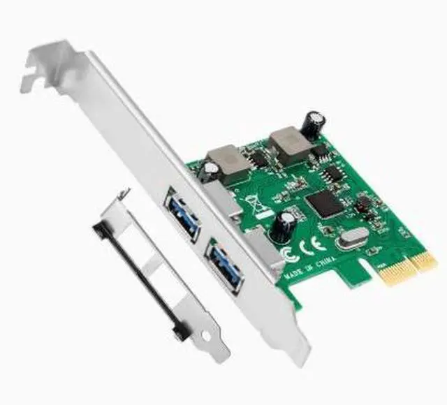 Alt view image 4 of 4 - PCI-E to Dual-Port USB 3.0 Expansion Card for Desktop Computers with Built-in Independent Power Supply and Support for Small Case ASM1042