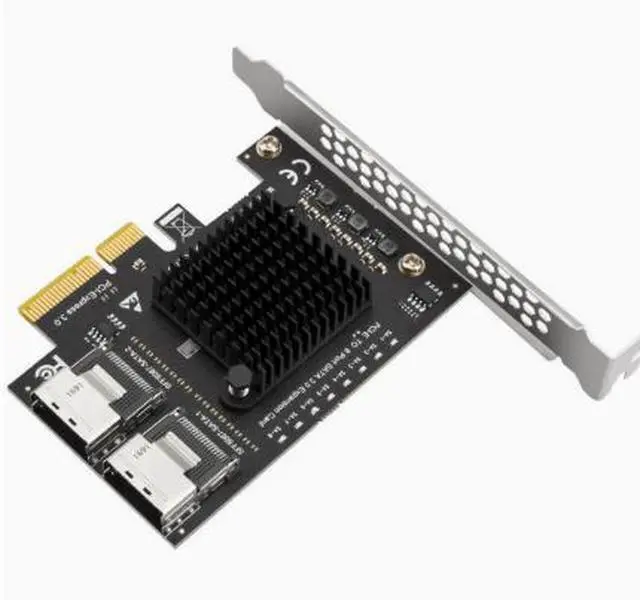 Alt view image 2 of 2 - PCI-E to 8-Drive MiniSAS/SATA3.0 Hard Disk Expansion Card - 8 Ports / 4 Ports - 6Gbps High-Speed Adapter Card