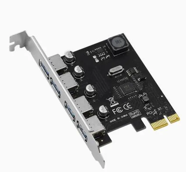 Alt view image 4 of 4 - PCI-E 3.0 USB expansion card with built-in desktop adapter 4-port PCIe to USB without power supply