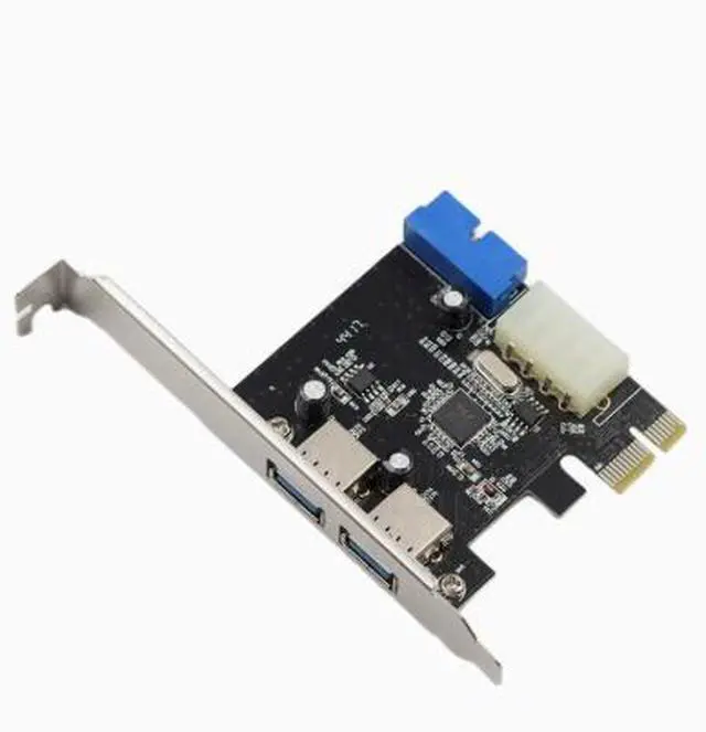 Alt view image 4 of 4 - Desktop USB 3.0 expansion card, PCI-E to 2-port USB 3.0 with a front-mounted 20-pin interface