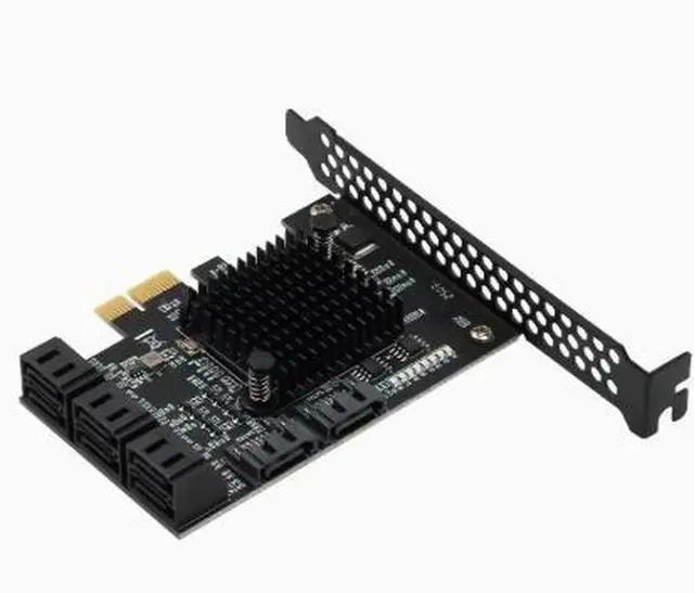 Alt view image 4 of 4 - 8-port SATA hard drive expansion card, PCI-E to SATA 3.0 X1, desktop built-in solid-state drive adapter card
Product repeat purchase rate: 25%