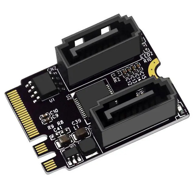 Alt view image 2 of 2 - M2 to SATA 3.0 expansion KEY A+E WIFI M.2 to SATA hard drive adapter without driver JMB582