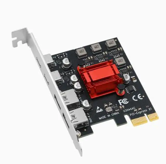 Alt view image 4 of 4 - Desktop PCI-E to USB 3.0 power-free expansion card with 4 ports, 2A + 2C independent power supply, supports fast charging and adapter conversion