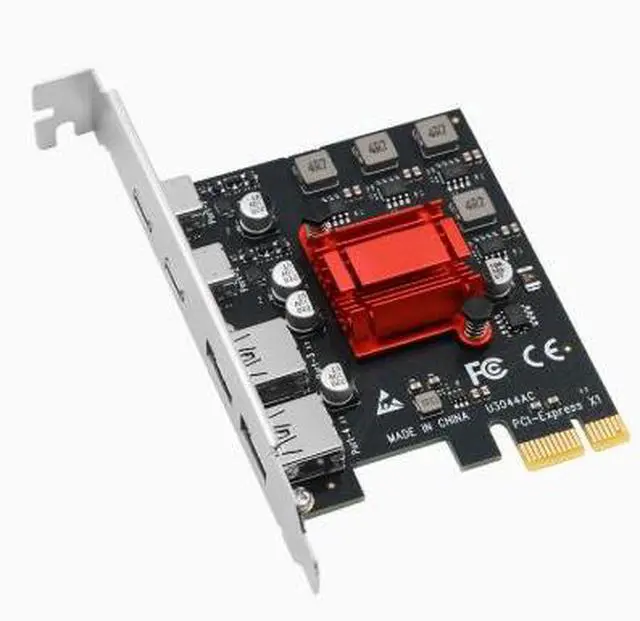 Main image of Desktop PCI-E to USB 3.0 power-free expansion card with 4 ports, 2A + 2C independent power supply, supports fast charging and adapter conversion