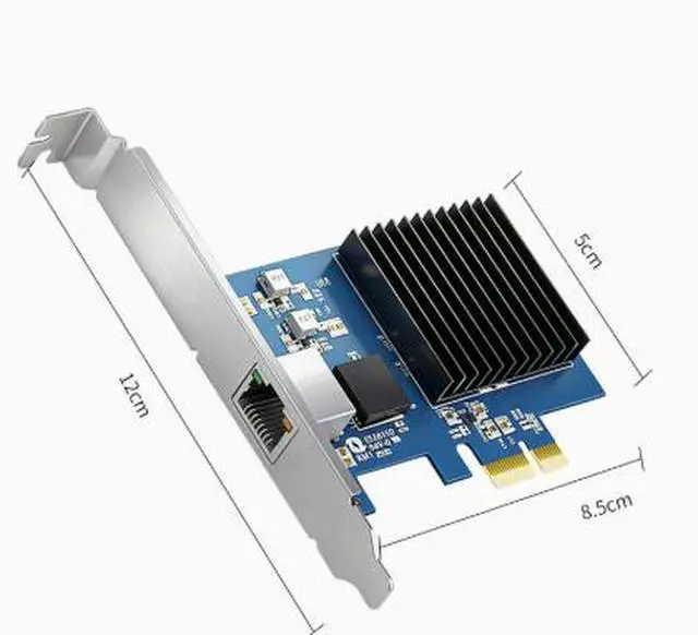 Alt view image 2 of 3 - The PCIe 10GX1 Ethernet port Gigabit network card RTL8127 supports diskless boot / network wake-up for server-specific purposes.
