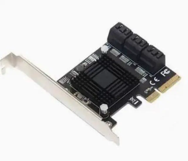 Main image of Six-port SATA3 expansion card for desktop computers, PCIe x1 to SATA 3.0 hard drive adapter, 6G, supports QNAP