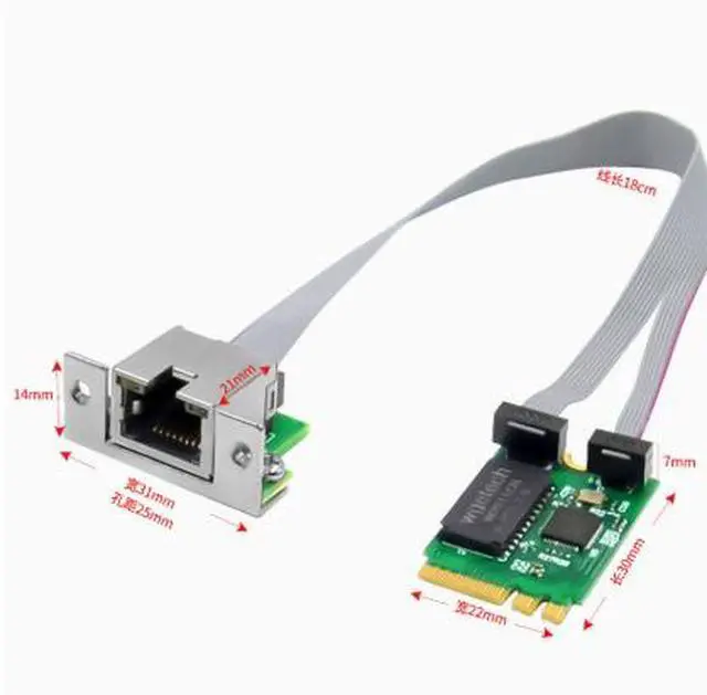 Alt view image 3 of 4 - M2 A+E Key 2.5G Direct Connector Gigabit Wired Network Card RTL8125BG Cabinet COM Port Special with Indicator Light