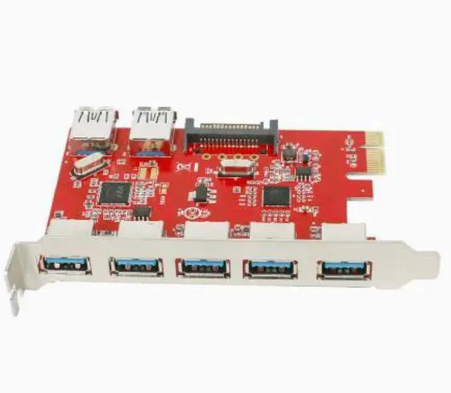 Main image of Desktop PC built-in PCIe to 7-port USB 3.0 expansion card, high-speed 7-port USB adapter card