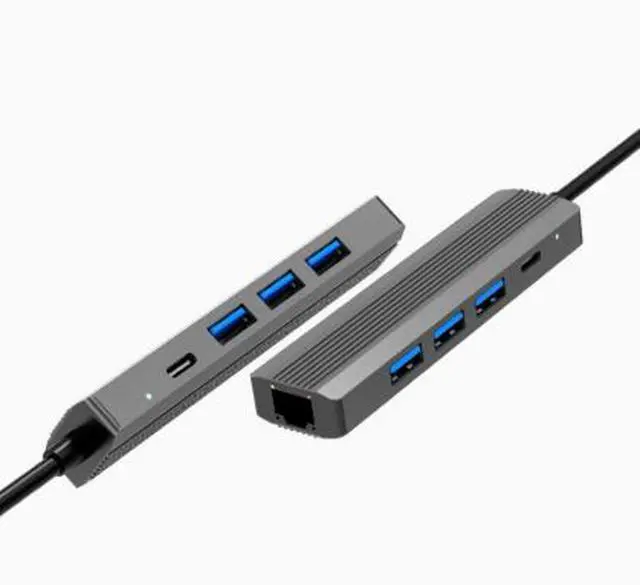 Alt view image 2 of 3 - USB/Type-C Multi-function Expansion Dock, Extending 3 USB 3.0 Ports + Gigabit Network Port Compatibility