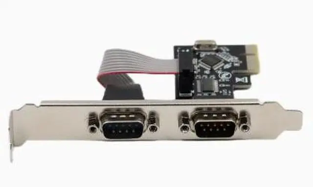 Alt view image 4 of 4 - Desktop PCIE to RS232 serial port card, 2-port PCIE to 232 serial port expansion card, 9-pin COM port adapter card