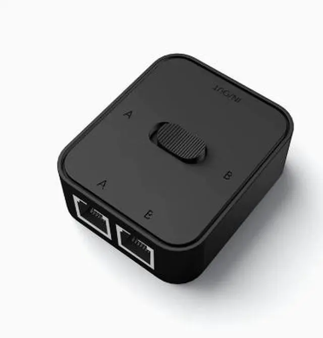 Alt view image 3 of 4 - Gigabit network switcher, RJ45 power-free network cable sharing device for internal and external networks, passive device for random black-and-white transmission