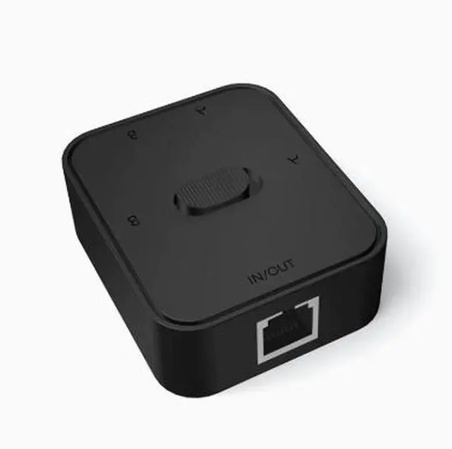 Alt view image 4 of 4 - Gigabit network switcher, RJ45 power-free network cable sharing device for internal and external networks, passive device for random black-and-white transmission