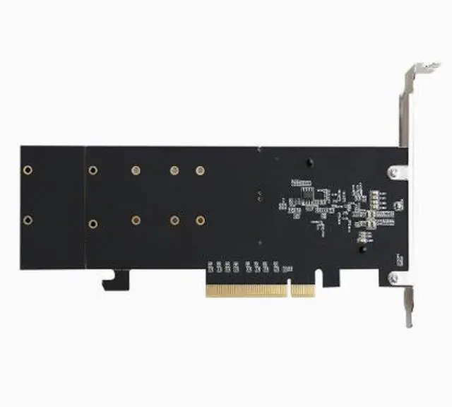 Alt view image 4 of 4 - PCIE3.1 X8 dual M.2 hard drive expansion card ASM18 12 supporting NVME protocol full-speed expansion card