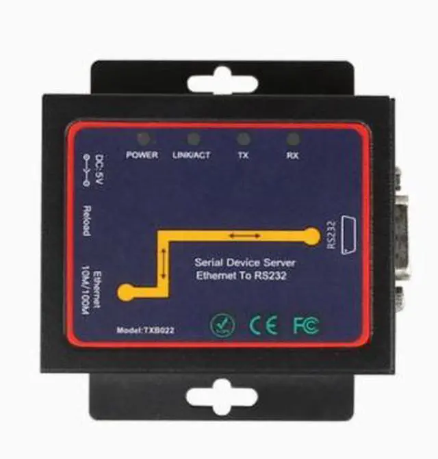 Alt view image 4 of 4 - TXIC RS232 serial port server - RS232 to Ethernet port TCP/IP network communication device with management