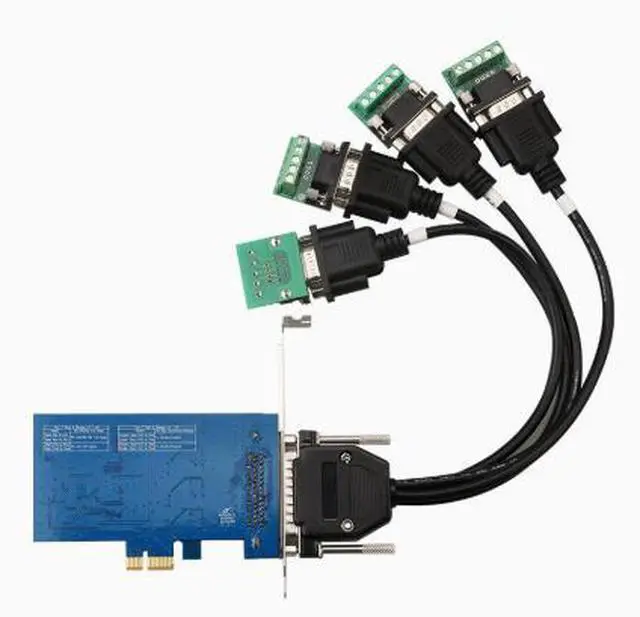 Alt view image 4 of 5 - PCI-E to 4-port RS485/422 expansion card for industrial use with transient voltage suppression protector