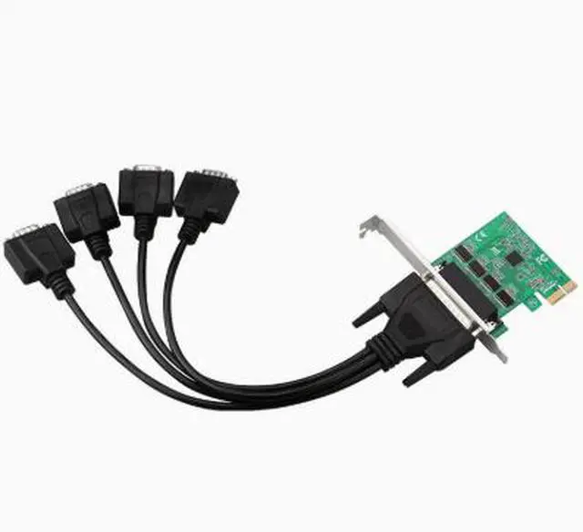 Alt view image 2 of 5 - PCIE 1x to 4-port 2-port RS232 serial card, 2-port 4-port expansion card, desktop computer universal COM card