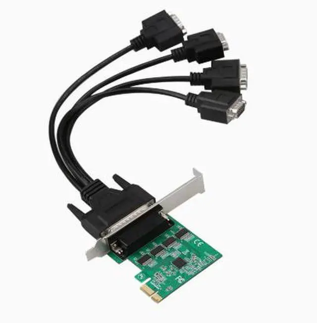 Alt view image 3 of 5 - PCIE 1x to 4-port 2-port RS232 serial card, 2-port 4-port expansion card, desktop computer universal COM card