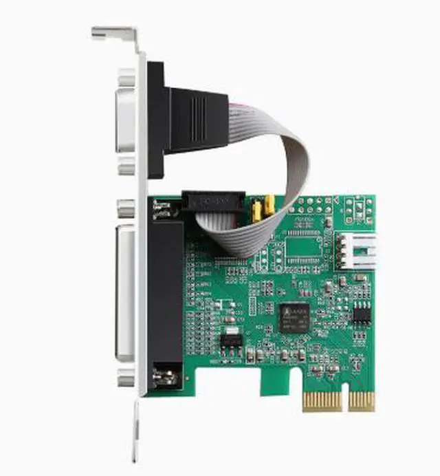Alt view image 2 of 4 - PCIE1 serial port 9-pin with power supply + 1 expansion card AX99100 chip serial and parallel port expansion card