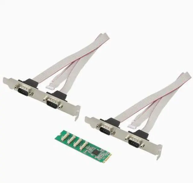 Alt view image 3 of 4 - M.2 to four-port RS232 serial port card COM ports M KEY adapter card DB9-pin expansion card