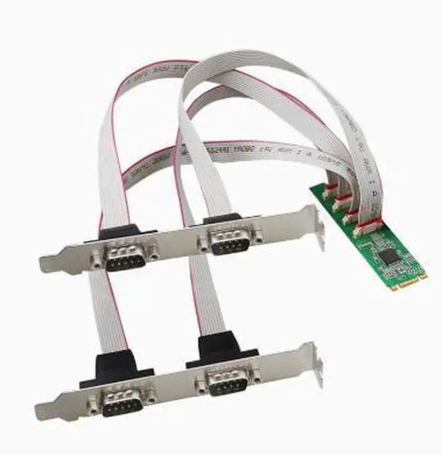 Main image of M.2 to four-port RS232 serial port card COM ports M KEY adapter card DB9-pin expansion card