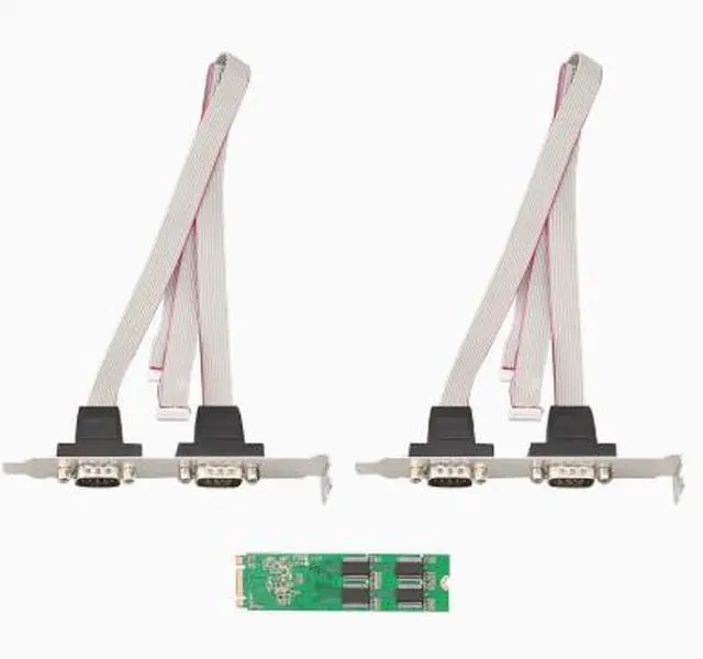 Alt view image 4 of 4 - M.2 to four-port RS232 serial port card COM ports M KEY adapter card DB9-pin expansion card