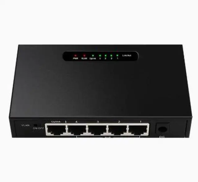 Alt view image 4 of 4 - 5-port POE Gigabit switch with non-managed and VLAN function, providing 52V 1.25A power supply