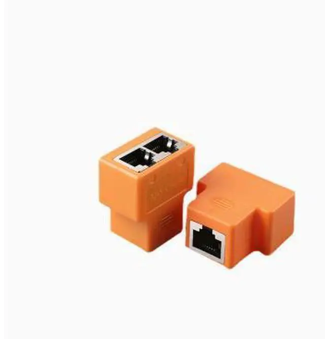 Main image of Network patch panel for splitting one line into two for internet, IPTV, broadband and computer connection. Three-way high-speed transfer connector.