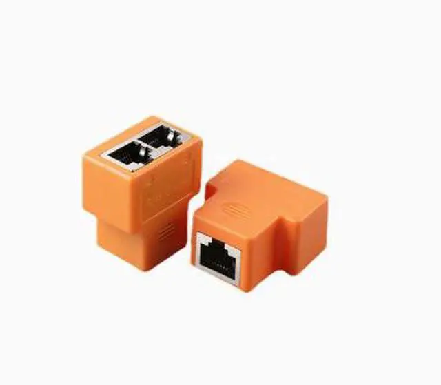 Alt view image 2 of 3 - Network patch panel for splitting one line into two for internet, IPTV, broadband and computer connection. Three-way high-speed transfer connector.