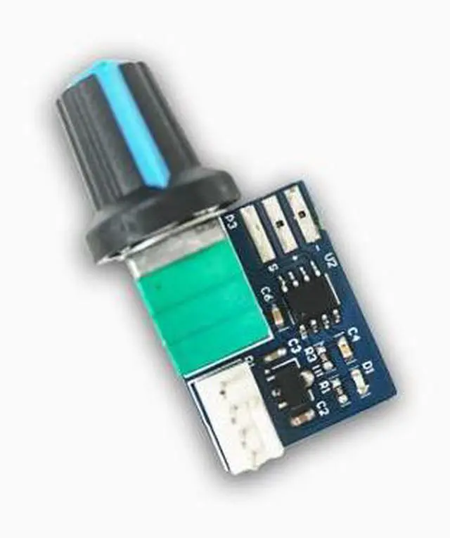 Main image of Computer case fan, fan speed controller, PWM speed control module, 12V single path, 4-pin low power, silent