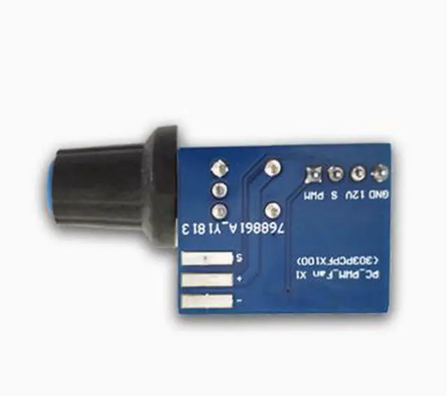 Alt view image 3 of 4 - Computer case fan, fan speed controller, PWM speed control module, 12V single path, 4-pin low power, silent