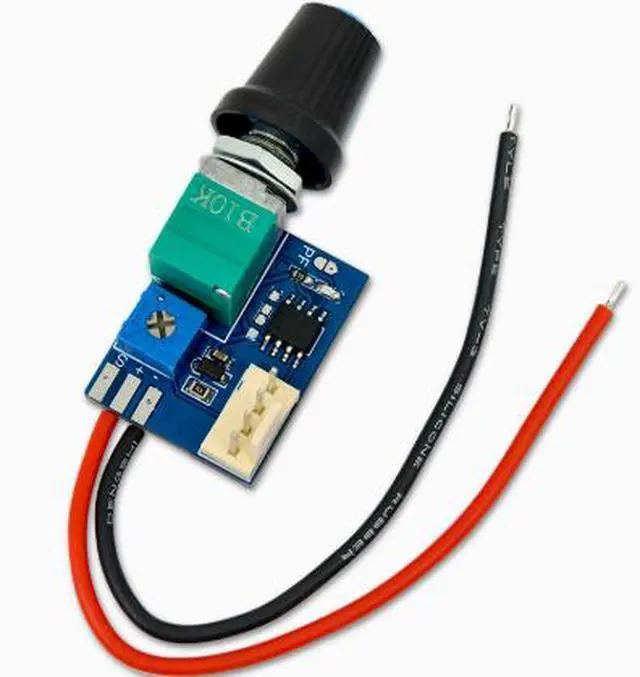 Alt view image 4 of 4 - Computer case fan, fan speed controller, PWM speed control module, 12V single path, 4-pin low power, silent