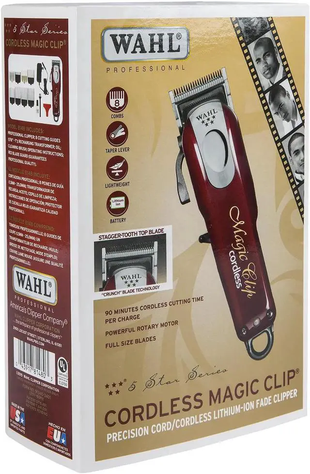 Alt view image 7 of 7 - Details about Wahl 5 Star Magic Clip 8148 Professional Cord / Cordless Fade Hair Clipper Cut