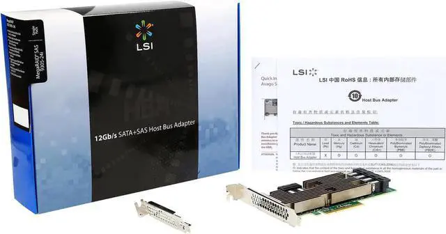 Alt view image 4 of 5 - LSI 9305-24i x8 lane, PCIe 3.0 Full Height SAS SAS 9305 12 Gb/s SAS Host Bus Adapter