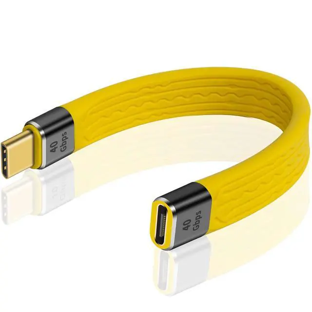 Alt view image 6 of 7 - Duttek Short USB C Extension Cable 40Gbps, USB Type C Male to Female Extender Cord PD 100W, USB C Extender Cable Short Support 8K Video and Data Sync for Thunderbolt, Tablet, Phone, 5Inch
