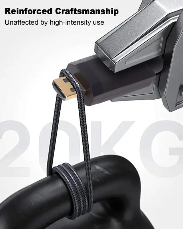 Alt view image 7 of 7 - Duttek Micro HDMI to HDMI Coiled Cable 1FT-4FT, 4K@60Hz HDMI to Micro HDMI Adapter Cable Extreme Slim/Thin, 3D for Camera, DSLRs, Camcorders, Portable Screens, Raspberry Pi 5 4, GoPro Hero 7/6