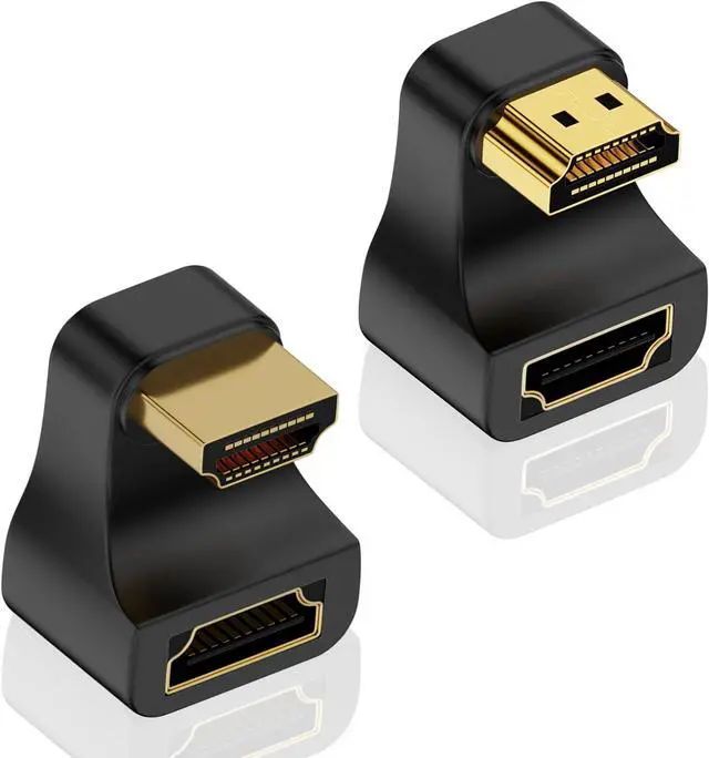 Main image of 8K HDMI 180 Degree Adapter 48Gbps, 8K@60Hz, Up Angle & Down Angle U Shaped HDMI Male to Female Adapter with LED Indicator for Laptop, HDTV, PS5 2 Style