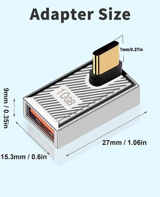 Alt view image 2 of 7 - USB C female to USB a female adapter easily converts a USB Type A port into a USB C port, USB C female to usb female adapter supports fast charging, data transmission, audio output.
USB C to USB 3.0 a