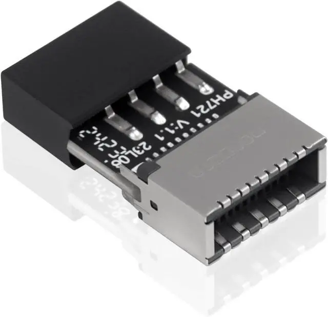 Main image of USB 2.0 to USB 3.2 Gen 1 Header Adapter, Front Panel Connector Motherboard, USB 9Pin Female to Type-E Adapter for Extending USB C Ports on Front Panel of PC 1 Pack