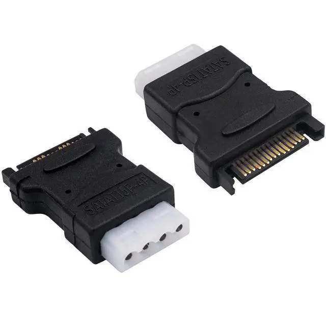 Alt view image 5 of 6 - Molex to SATA Power Adapter, SATA Male to 4Pin Female Power Adapter Converter Connect for Hard Drives (2 Pack)
