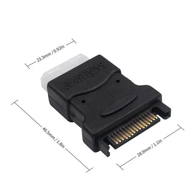Alt view image 3 of 6 - Molex to SATA Power Adapter, SATA Male to 4Pin Female Power Adapter Converter Connect for Hard Drives (2 Pack)