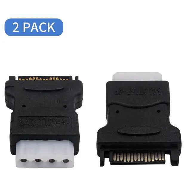 Alt view image 2 of 6 - Molex to SATA Power Adapter, SATA Male to 4Pin Female Power Adapter Converter Connect for Hard Drives (2 Pack)
