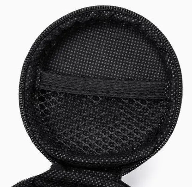 Alt view image 2 of 5 - Eva bag for storing round Bluetooth headphones, data cable, headphones. Storage bag in a round shape with a zipper.