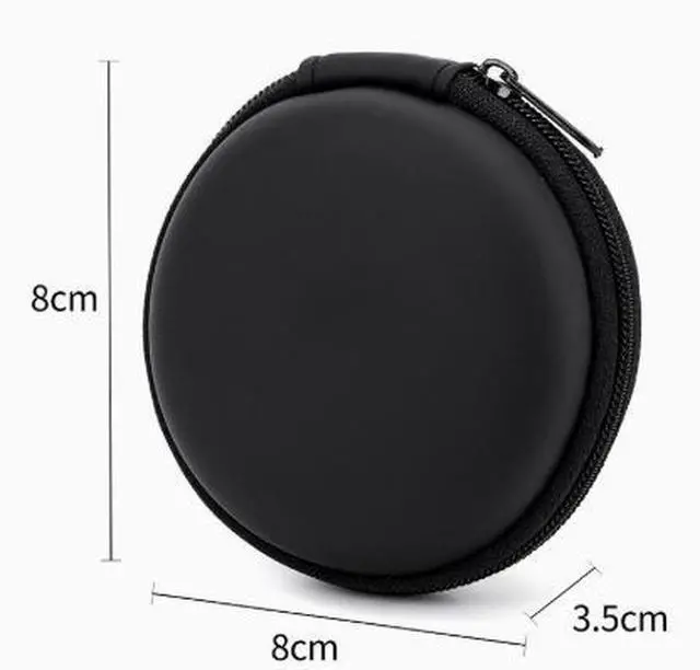 Alt view image 3 of 5 - Eva bag for storing round Bluetooth headphones, data cable, headphones. Storage bag in a round shape with a zipper.