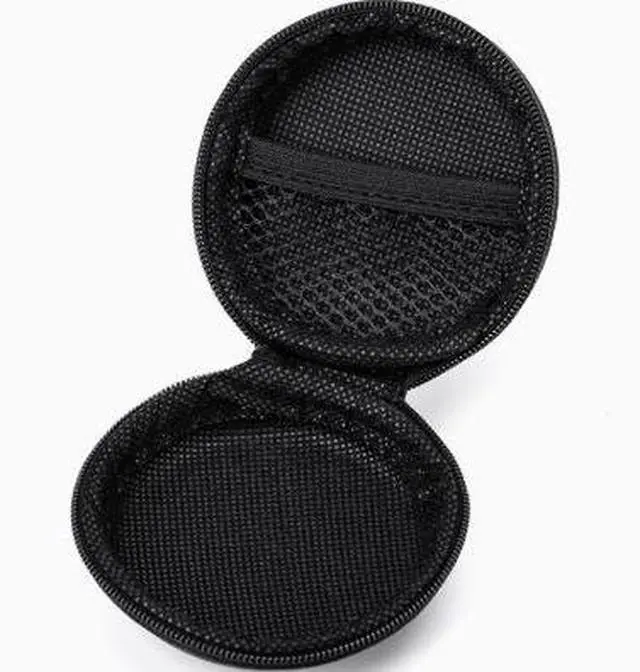 Alt view image 5 of 5 - Eva bag for storing round Bluetooth headphones, data cable, headphones. Storage bag in a round shape with a zipper.