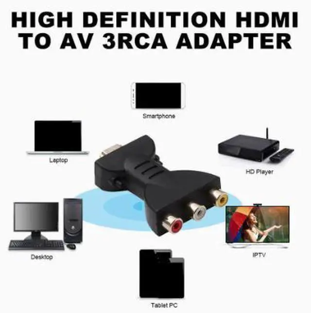 Main image of Direct-sale HDMI to 3RCA (red, yellow, white) flower-shaped adapter HDMI to AV converter 3RCA adapter connector
