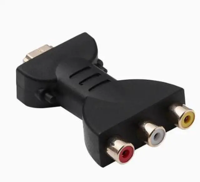 Alt view image 3 of 3 - Direct-sale HDMI to 3RCA (red, yellow, white) flower-shaped adapter HDMI to AV converter 3RCA adapter connector