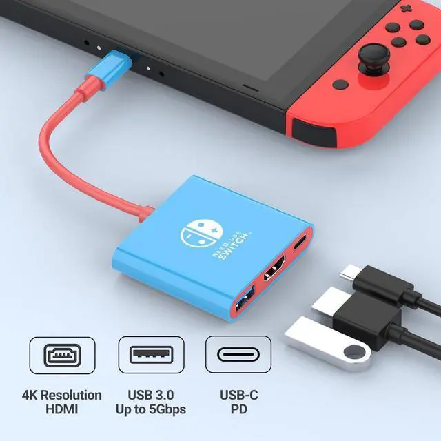 Alt view image 5 of 5 - USB C to HDMI 2.0v Adapter 3-in-1 USB Hub High Definition 4K 60Hz USB 3.0 Extension Dock